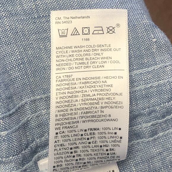 Athleta Cabo Linen Joggers in Chambray Blue Size 4 - Picture 14 of 15